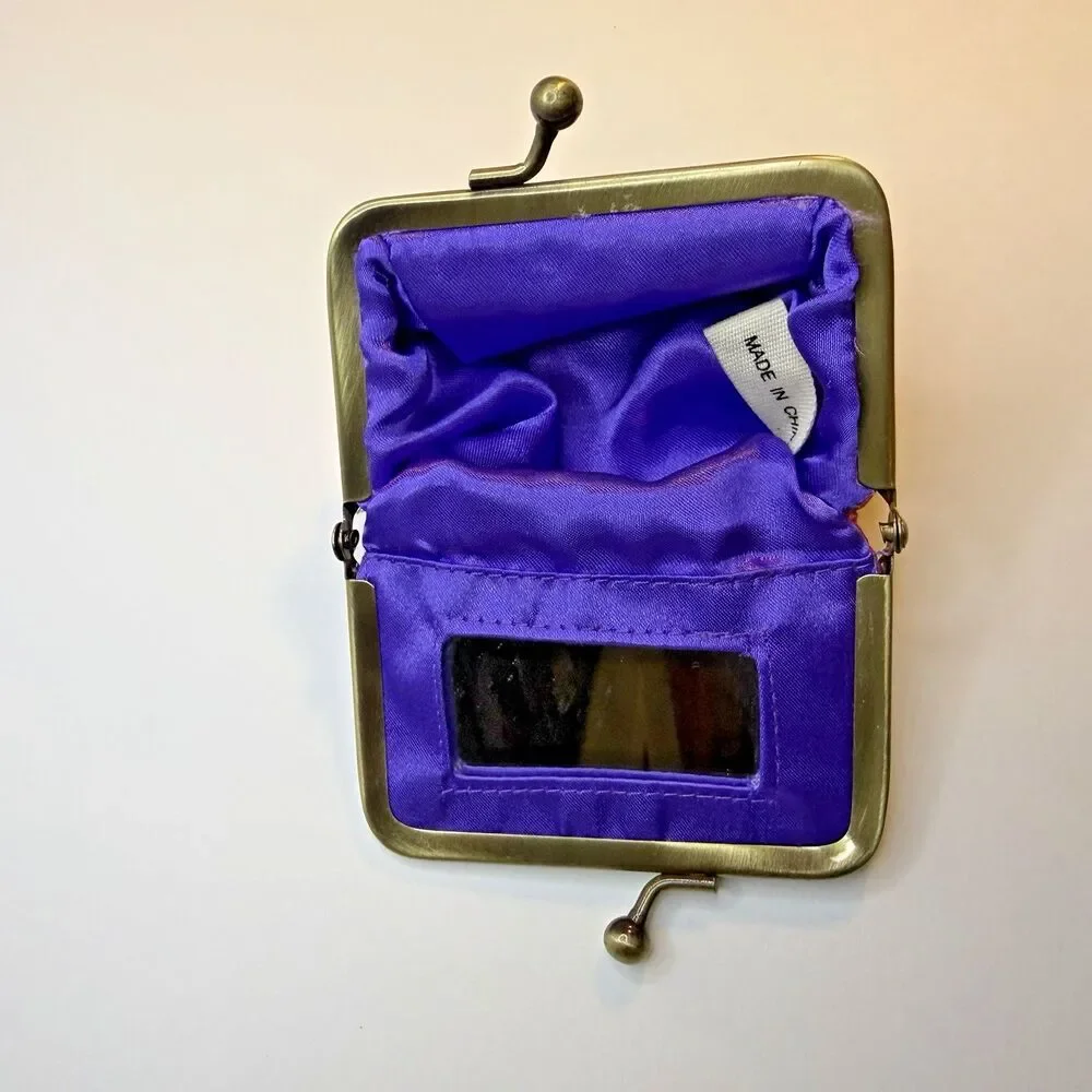 Natural Life Kiss Lock Wallet Owl Pouch Clutch Seeing Is Believing Mirror